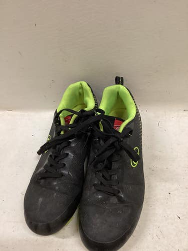 Used Rawlings BB CLEATS BB/SB Cleats Black And Neon Green Junior 06 11725-S000500855