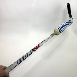 Used Regular White/Red/Blue Warrior Ritual V1Pro+ Goalie Stick | 25" Paddle P31 Curve | BH446