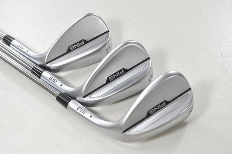 Ping S159 Chrome 50*, 56*, 60* Wedge Set RH KBS Tour Regular Flex Steel # 214144