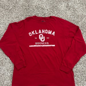 Oklahoma Sooners Shirt Mens 2XL Red Short Sleeve Russell Athletic
