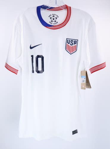 Nike USA Soccer Jersey Pulisic #10 2024 Mens M NWT White Dri-Fit NWT Read