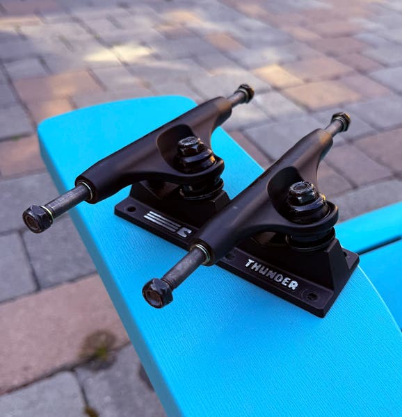 Thunder Team Edition Black Sonora 145 LO Skateboard Trucks - 7.62