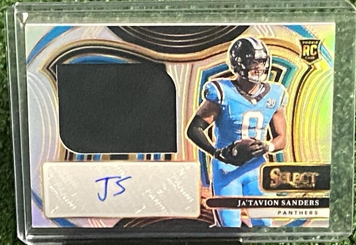 Ja'Tavion Sanders 2024 Panthers Rookie Panini Select Jumbo RPA #JRSS-JSS #40/99