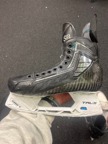 Black/Gray 2025 True Pro Custom Hockey Skates Pro Stock 8 (Used)