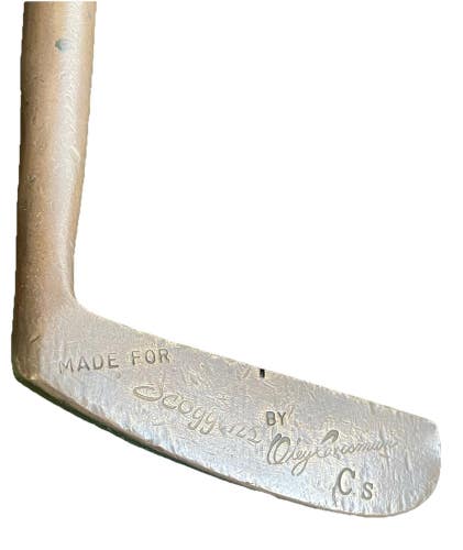 Otey Crisman C S Made For Scoggins Brass Blade Putter Steel 35.5" RH Pistol Grip