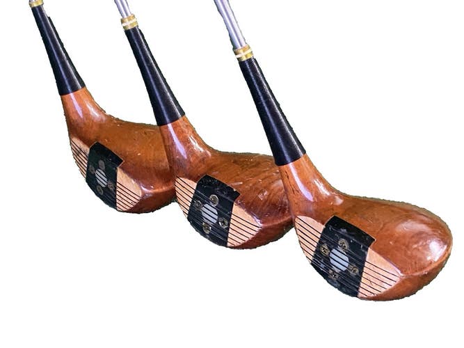 Left-Handed Persimmon Wood Set JC Higgins 8089 1w,3w,4w LH Magna Power Steel HCs