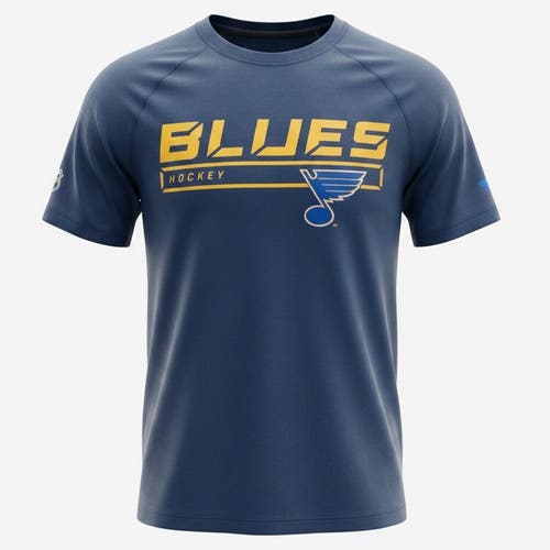 Fanatics Authentic Pro St Louis Blues Navy Blue T-Shirt (New) 53419