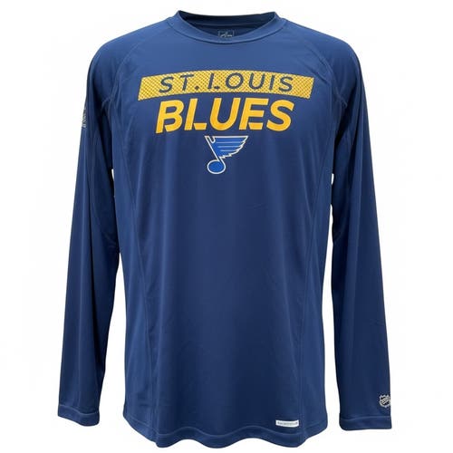 Fanatics Authentic Pro St Louis Blues Navy Blue Long Sleeve Shirt (New) 14286