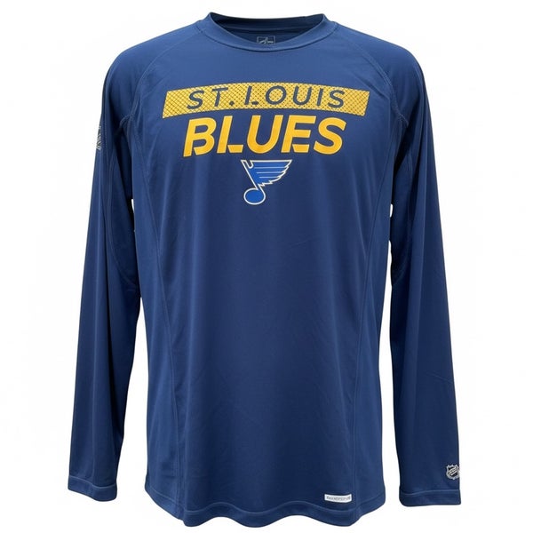 Fanatics Authentic Pro St Louis Blues Navy Blue Long Sleeve Shirt (New) 14286