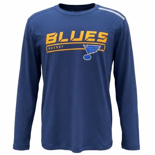 Fanatics Authentic Pro St Louis Blues Navy Blue Long Sleeve Shirt (New) 31592