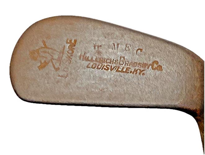 HIllerich Bradsby Louisville LoSkore 5 H Mashie Hickory Shaft RH Leather Grip 36