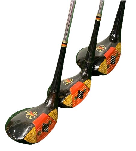 Wilson K28 Dynamic Balanced Wood Set 1w,2w,4w 1960's Head Speed Regular Steel RH