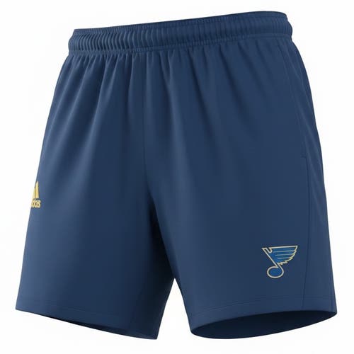 Adidas St Louis Blues Navy Blue Shorts (New) 59737