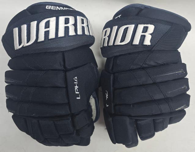 Warrior Alpha DX Pro Stock Hockey gloves 13" Navy Used NHL (14991)