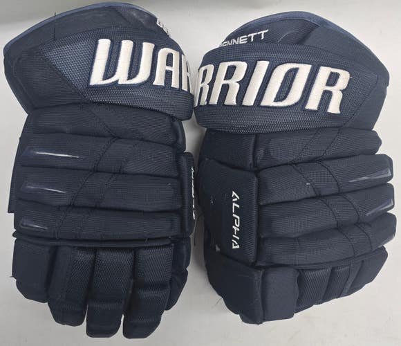 Warrior Alpha DX Pro Stock Hockey gloves 13" Navy Used NHL (3) (14993)