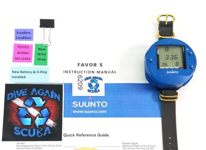 Suunto SeaQuest Favor S Scuba Dive Wrist Computer Companion Fusion Octopus #6209