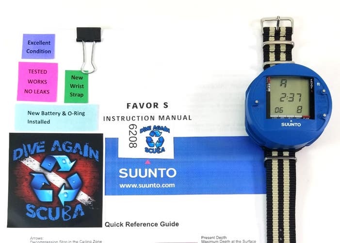Suunto SeaQuest Favor S Scuba Dive Wrist Computer Companion Fusion Octopus #6208