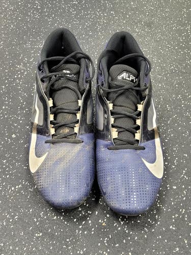 Used Nike ALPHA MENACE 4 PRO Adult FB Cleats Navy Blue Senior 12 11849-S000039168