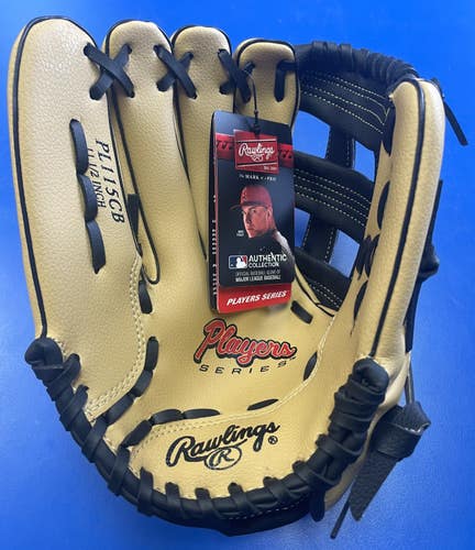 NEW! RAWLINGS PLAYERS SERIES PL115CB LEFT HAND THROW 11.5" - Fits in Right Hand