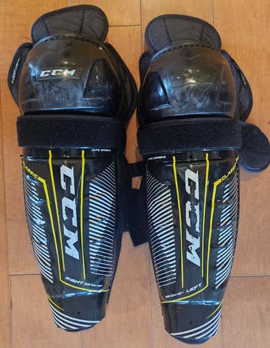 CCM Tacks Classic 15" Hockey Shin Guards – Tape Groove – JDP Cup Protection (Used)