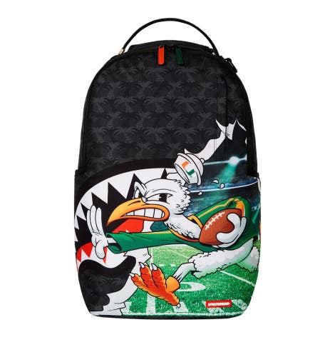 Sprayground University Of Miami Touch Down DLXR Unisex OS Black Backpack FLBP018