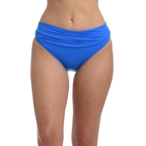 La Blanca Island Bikini Bottom Women's 16 Blue Stretch Hipster Swimwear DAB268