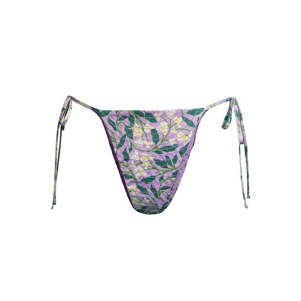 Agua by Agua Bendita Ipanema Bikini Bottom Women's S Lilac Dos Gardenias DAB274
