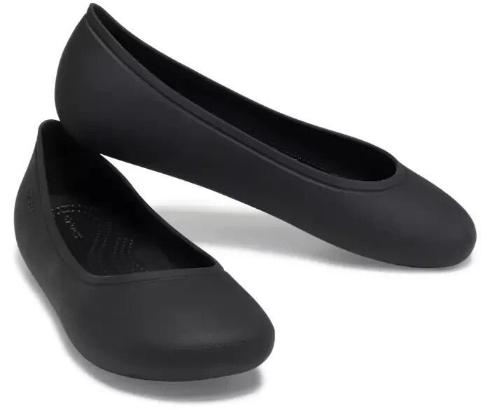 Crocs Brooklyn 209384-001 Ballet Flats Women's US 9 Black Slip On Comfort FLW222
