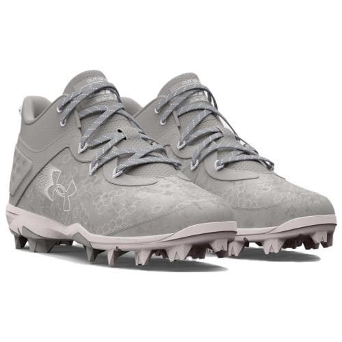 Under Armour Harper 8 Mid RM 3026592-101 Men's 13 D Grey Baseball Cleats DDK964