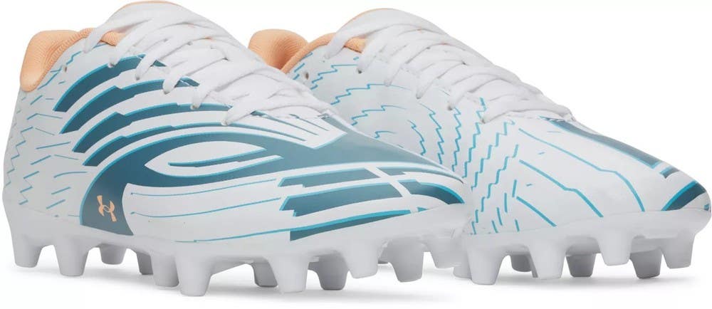 Under Armour UA Shadow Club 4 FG Kids' Soccer Cleats White 6006237-100 New
