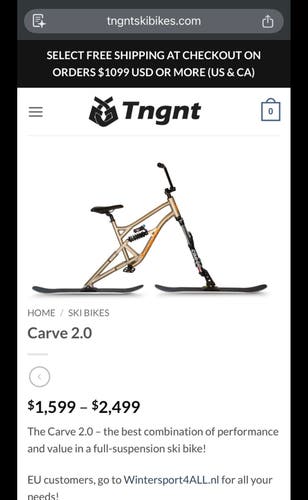 TNGNT carve 2.0 Ski Bike
