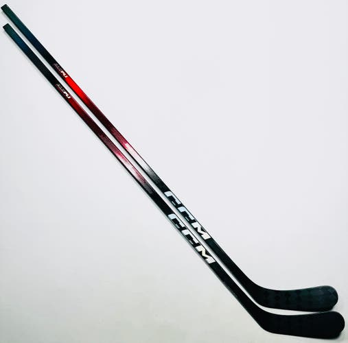 New 2 Pack Custom Red CCM JetSpeed FT8 Pro-LH-90 Flex-P90-Grip W/ Bubble Texture