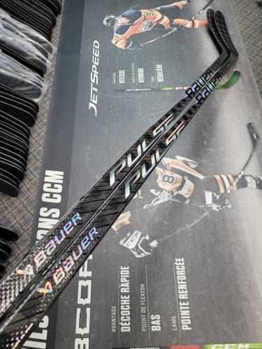 2 PACK | P28M | 87 Flex NEW! Senior Bauer Pulse Left Hand Hockey Stick Pro Stock (New)