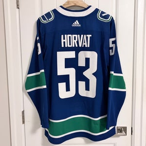 Authentic Adidas Vancouver Canucks Bo Horvat Blue Orca Jersey Size 56 2XL XXL