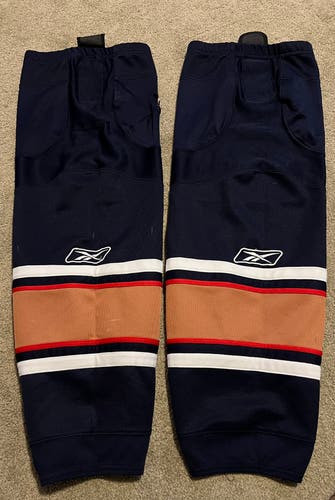 Blue Senior Large Reebok Edge Socks (Used) - Edmonton Oilers