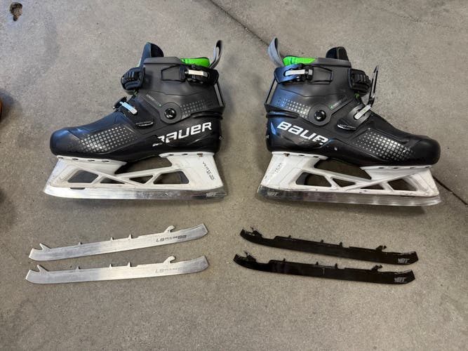 2022 Bauer Konekt Hockey Goalie Skates Regular Width 7 - 7.5 (Used)
