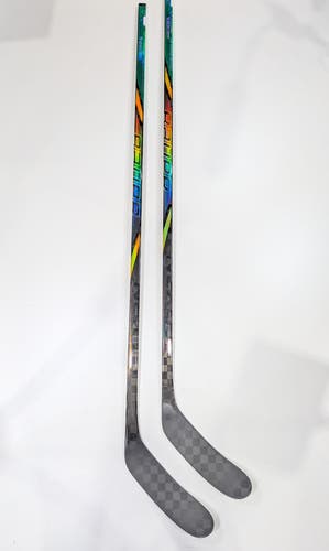 (2-Pack) LH New Senior Green and Yellow Bauer 2N Pro XL wrapped as a Tracer, 102 Flex, P28M