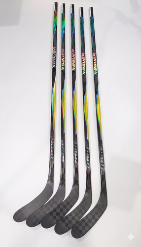(5-pack) New Senior Green and Yellow RH Bauer Vapor Flylite, 87 Flex, P28