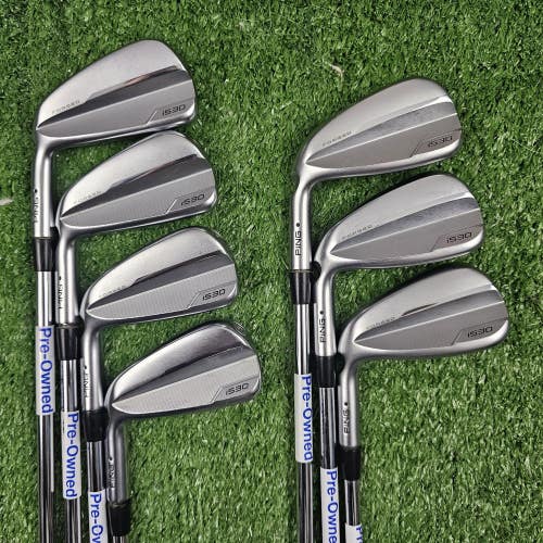 PING i530 Forged 4-PW i530 Black Dot Iron Set NS Pro 105 Stiff Steel +1" Left LH