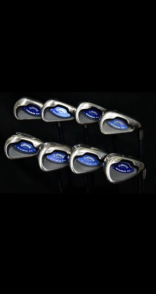 CALLAWAY STEELHEAD X16 IRONS SET 3-9, PW IRONS STIFF FLEX, RH, SHAFT 38" (5I)