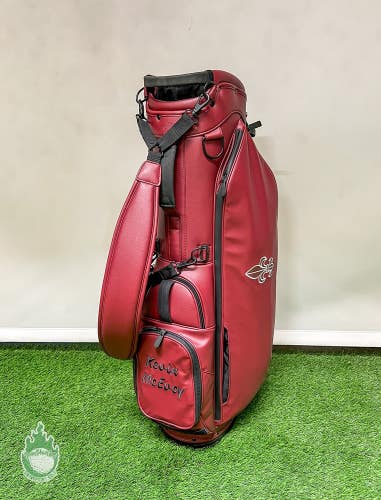 Used Callaway Summit 4 Way Golf Stand/Carry Bag Red Wood LVAC Kevin McEvoy