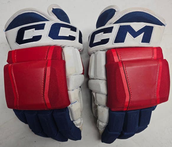 CCM HG97 Pro Stock Hockey Gloves 14" AHL Wolfpack Used (15087)