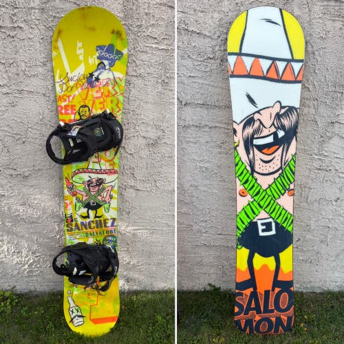 154cm Salomon Snowboard with Salomon Chief bindings in like new condition