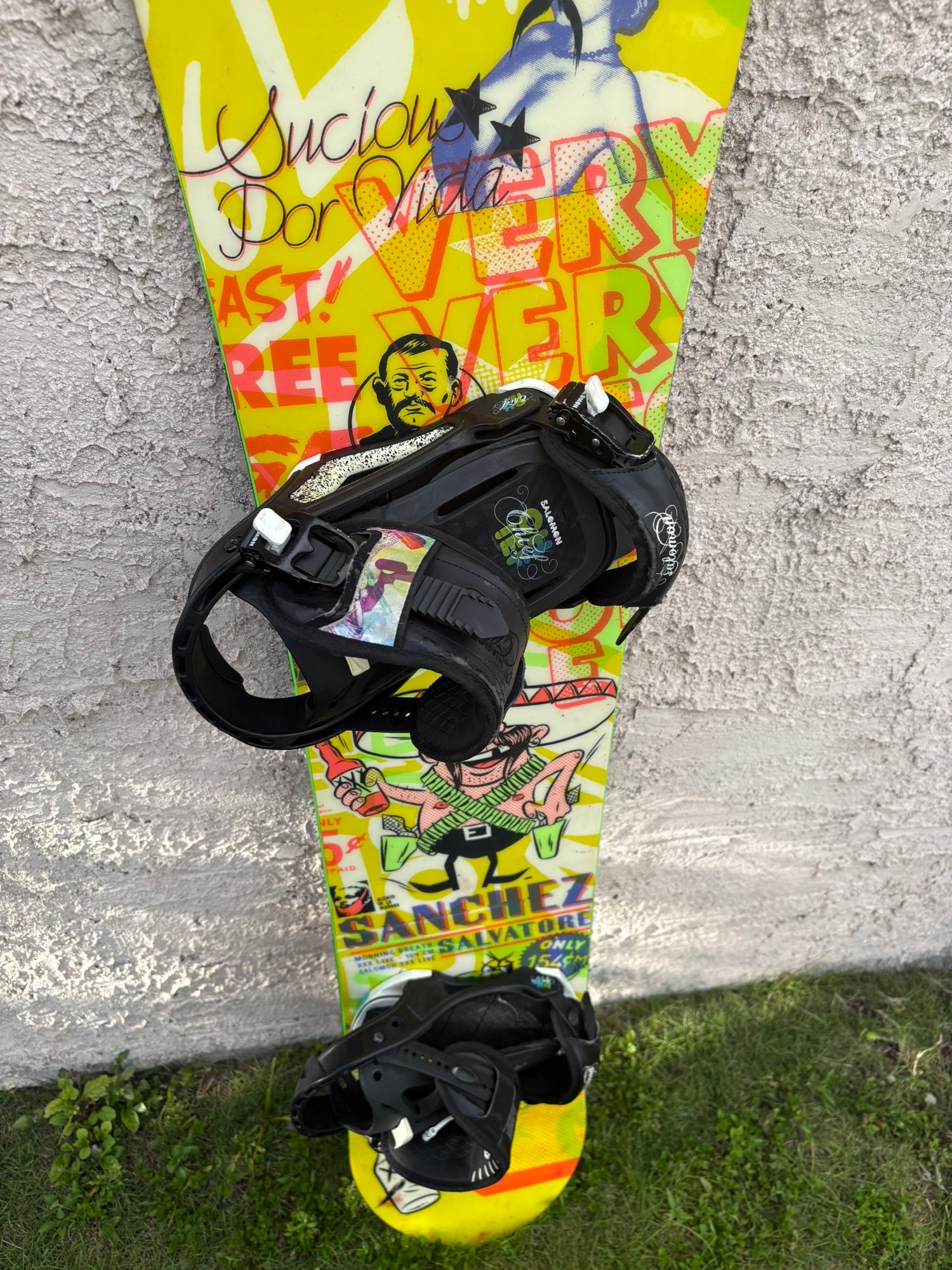 154cm Salomon Sabotage Snowboard with Salomon Rhythm Bindings 
