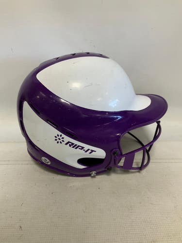 Used RIP-IT BLUE/WHITE Batting Helmet w/Mask White And Purple S/M 11823-S000038662
