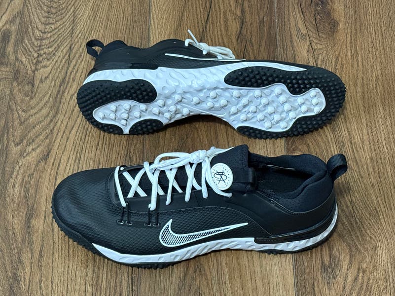 Nike Alpha Huarache 9 Elite Turf LAX Lacrosse Shoes Black  display picture 1