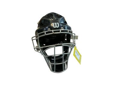 Used Wilson 6 3/8 - 7 1/8 Catchers Helmet w/Mask Black MD 11873-S000237927