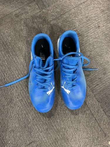 Used Puma FTR Soccer Cleats Royal Blue Junior 04 11614-S000235387