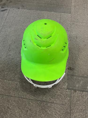 Used Rawlings RCFH Batting Helmet w/Mask Neon Green M/L 11614-S000235349