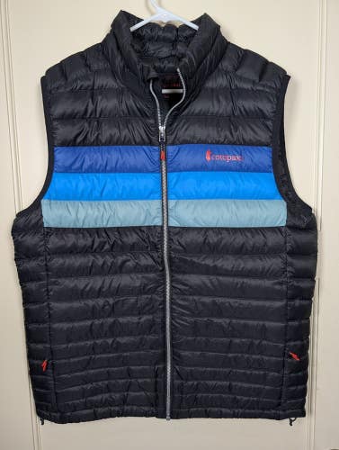 Cotopaxi Fuego Down Puffer Vest Mens Size: L Black Blue Puffer